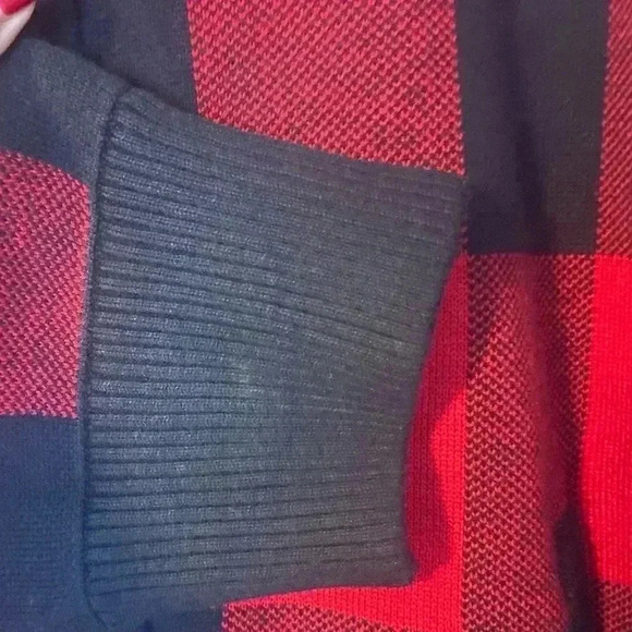 Torrid Buffalo Plaid Sweater Jacket Cardigan 3X Fall Autumn Pumpkin Patch Zip Up - Picture 5 of 11